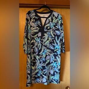 Lands End Swim colorful Coverup Dress.  Size M